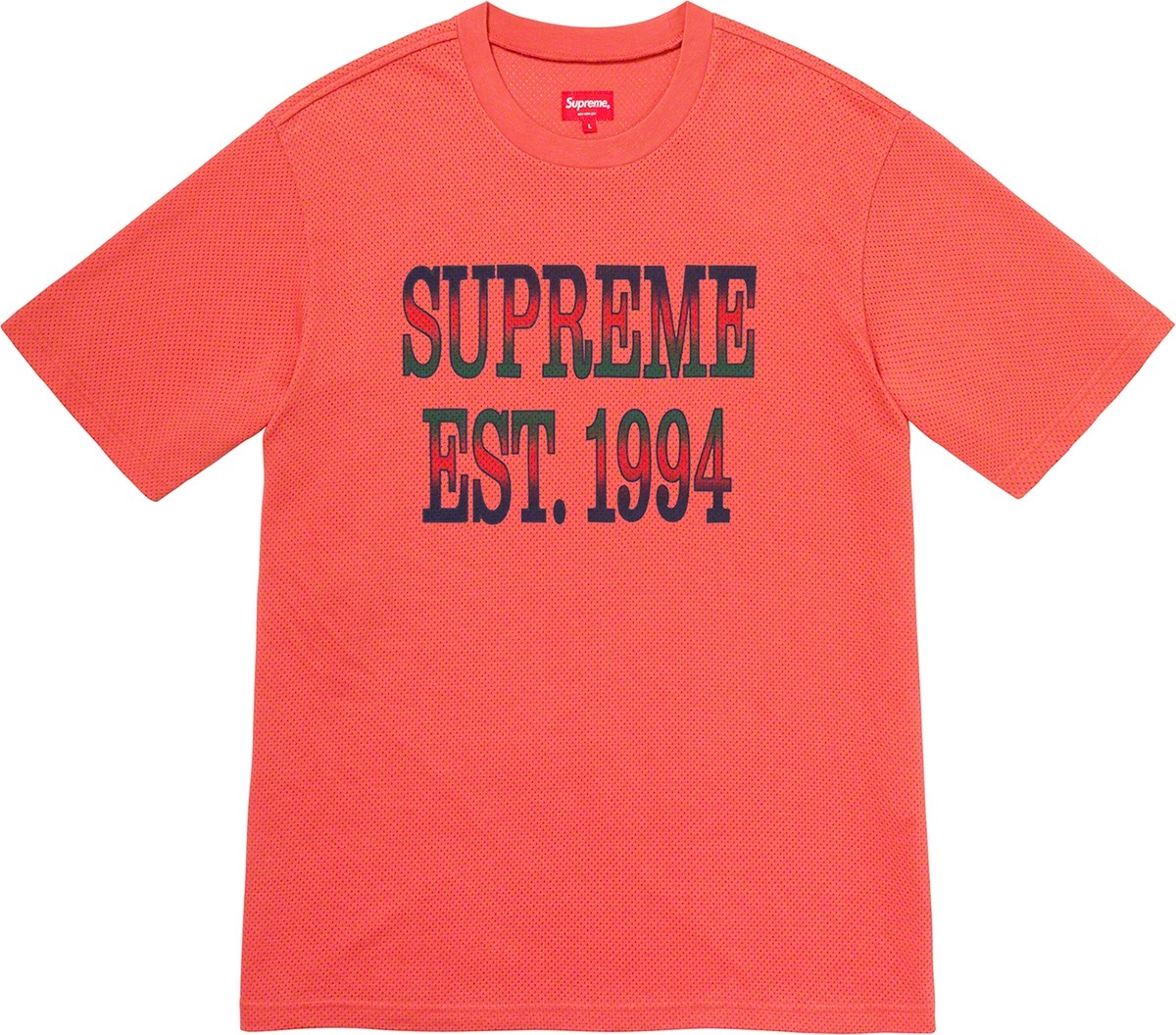 Cotton Mesh Gradient Logo S/S Top view 2